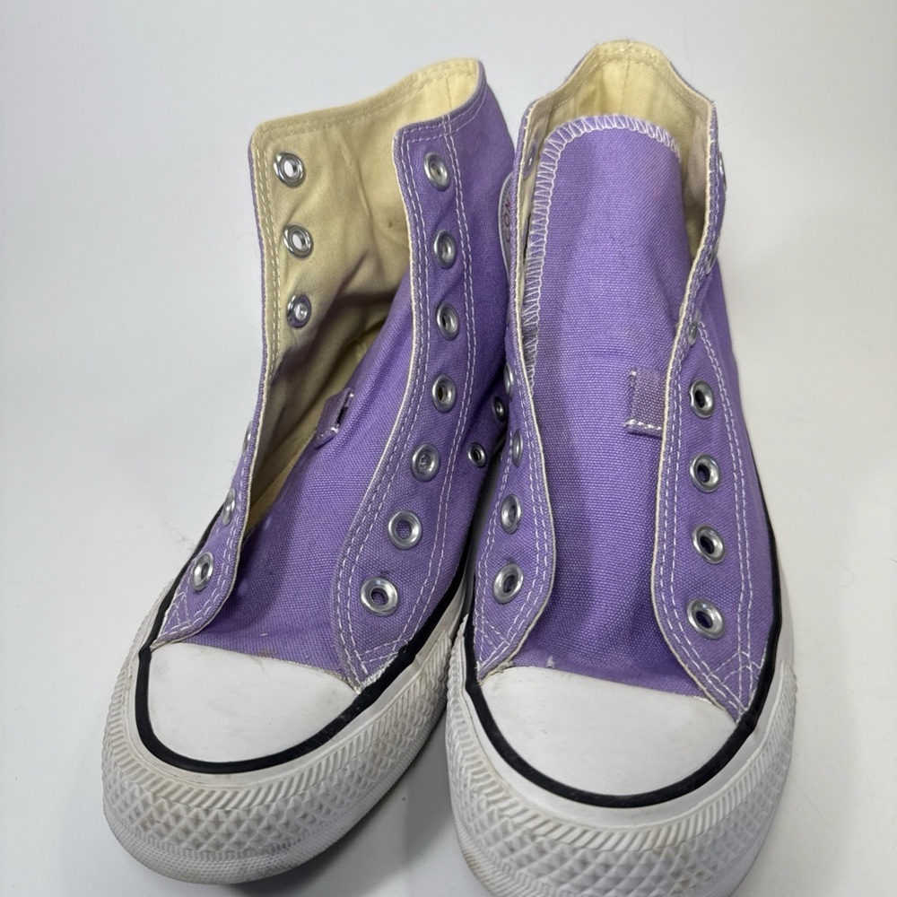 Converse size 6.5 Lavender High-Top Sneakers - Picture 2 of 9